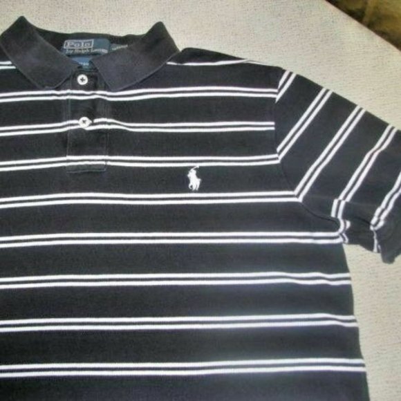 Ralph Lauren Boys Shirt Polo Custom Fit, Striped, Side Slits, High/Low S… - Picture 5 of 16